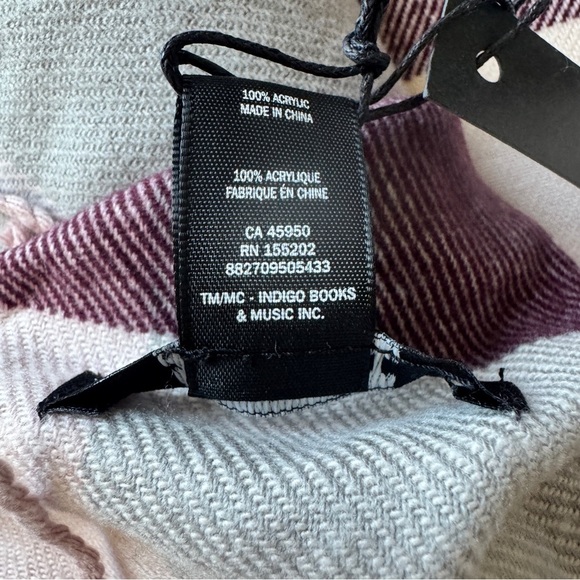 NWT Love and Lore Scarf Plaid Check Fringe Trim Purple Pink Super Soft OS - Picture 6 of 9